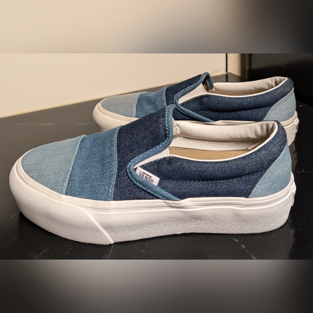 Vans Slip-On 'Patchwork' Denim Platform Sneakers … - image 4
